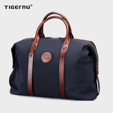 Tigernu – sac à main de voyage en cuir véritable pour homme, sacoche de grande capacité, avec couche supérieure, de bonne qualité ► Photo 1/5
