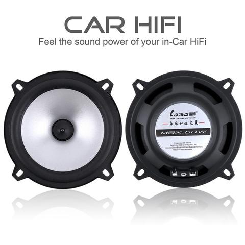 2 pièces LaBo 5 pouces 60W 2 voies voiture haut-parleur Coaxial Auto automobile Hifi gamme complète fréquence sensibilité haut-parleur de puissance ► Photo 1/6