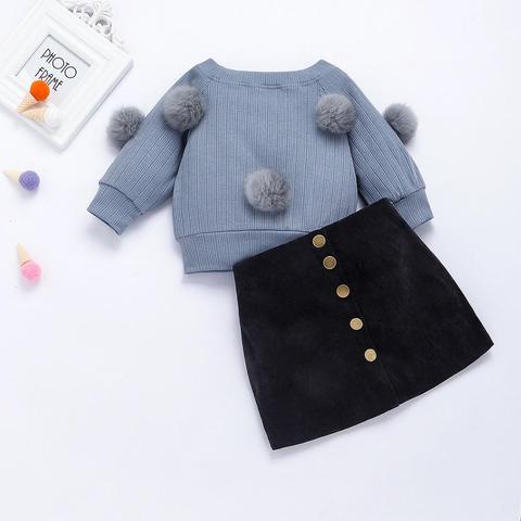 Ensemble de vêtements d'automne pour petites filles, vêtements à manches longues, pour enfants de 3-4-5-6-7 ans, 2022 ► Photo 1/6