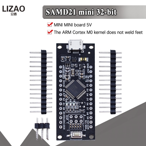 SAMD21 M0-Mini. ARM Cortex M0 core 32 bits. Broches non soudées. Compatible avec Arduino Zero, Arduino M0. Forme Mini ► Photo 1/6