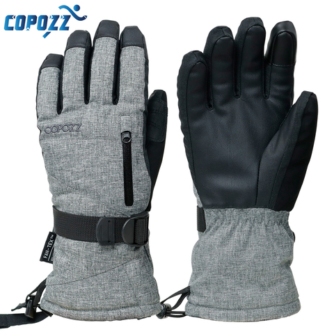 COPOZZ – gants de Ski imperméables avec fonction d'écran tactile, gants thermiques de Snowboard chauds, gants de neige pour hommes et femmes ► Photo 1/6