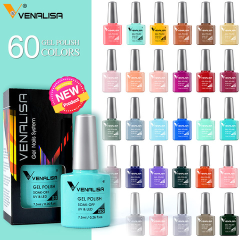 VENALISA − vernis à ongles, Gel de manucure Semi Permanent, nouveauté 60 couleurs, 7.5ml, Super ► Photo 1/6