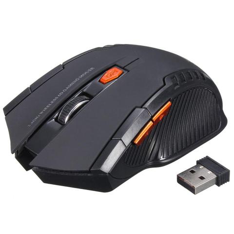 Souris optique sans fil 2.4GHz, avec récepteur USB, pour PC de jeu, ordinateur de bureau ► Photo 1/6