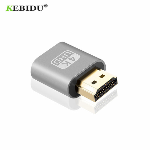 KEBIDU HDMI-compatible écran virtuel 4K DDC EDID prise factice EDID affichage émulateur adaptateur prise en charge 1920x1080P pour la vidéo ► Photo 1/6