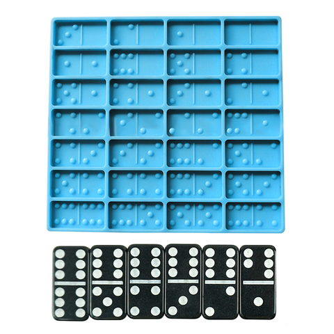 Moule à gâteau en résine époxy Silicone, dominos brillants, outils de décoration de gâteaux, chocolat, savon, Diy ► Photo 1/6