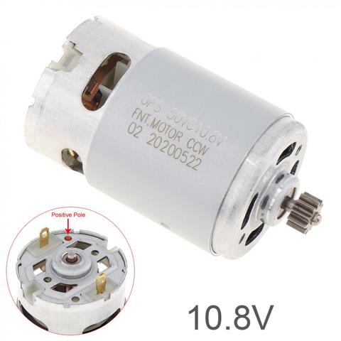 RS550 10.8-21V 29000 tr/min Micro moteur à courant continu avec 11 dents à deux vitesses et boîte de vitesses à couple élevé pour perceuse à percussion sans fil ► Photo 1/6