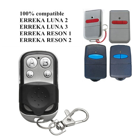 Télécommande de porte de garage ERREKA LUNA /ERREKA réson1/ERREKA réson2, à code fixe, haute qualité, 433.92Mhz ► Photo 1/6