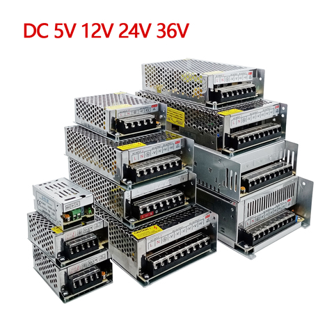 Courant alternatif 5V 12V 24V 36 V 48V alimentation 5 12 24 36 V Volt ca cc 220V à 5V 12V alimentation à courant continu 24V SMPS 1A 3A 5A 10A 20A 30A ► Photo 1/6