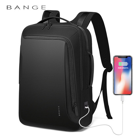 Bange 15.6 inch Laptop Backpack For Men Water Repellent Functional Rucksack with USB Charging Port Travel Backpacks Male ► Photo 1/6