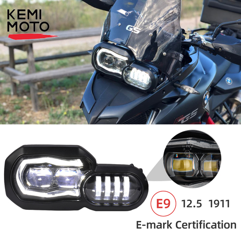 Phares de moto, assemblage complet de phares avant pour BMW F650GS F700GS F800GS ADV Adventure F800R, 110W, LED ► Photo 1/6