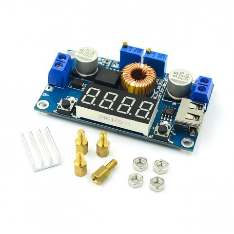 Chargeur de batterie au lithium 5a, Module CC/CV, convertisseur abaisseur USB avec voltmètre ammètre ► Photo 1/4