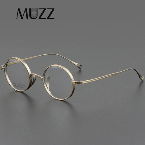 Hommes titane lunettes rondes femmes Vintage japon myopie optique Prescription lunettes cadres clair petites lunettes Oculos ► Photo 1/6