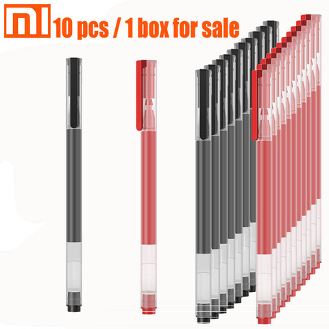 Xiaomi-stylo de bureau pour étudiant, mi stylo de bureau, noir et rouge, 10 pièces/1 boîte, encre japonaise, 0.5mm ► Photo 1/6