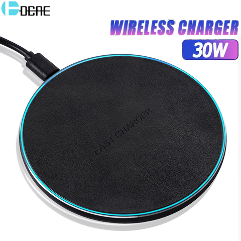 DCAE 30W rapide Qi chargeur sans fil pour iPhone 12 11 Pro XS Max XR X 8 Type C chargeur USB pour Samsung S9 S10 S20 Note 20 10 9 ► Photo 1/6