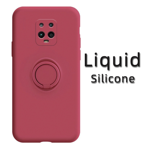 coque Redmi note 9 pro 9 s 9 s 9pro étui de luxe en Silicone liquide support d'anneau souple couverture magnétique pour Xiaomi Redmi note 9 pro 9 s 9 s 9pro coques ► Photo 1/6