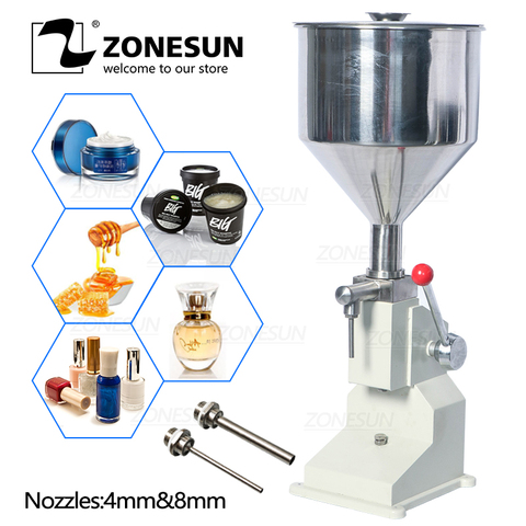 ZONESUN – Machine de remplissage d'aliments manuelle, pour vernis à ongles, crème cosmétique, miel, pâte liquide, équipement d'emballage, shampoing, jus ► Photo 1/6