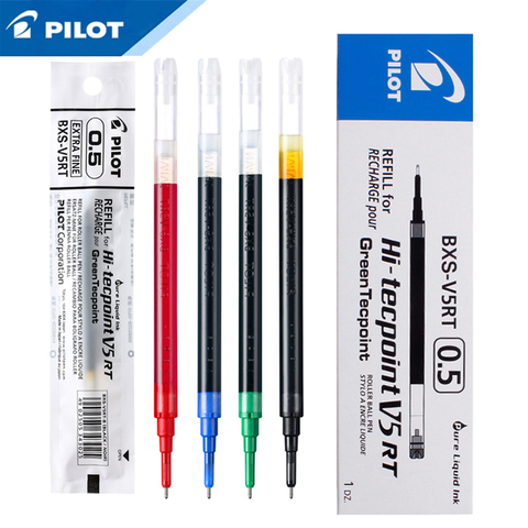 Recharge de stylo à encre Gel Pilot BXS-V5RT(VR5), pour liquide Hi-Techpoint BXRT-V5/GR5 0.5mm, couleur noir/bleu/rouge, 12 pièces ► Photo 1/6