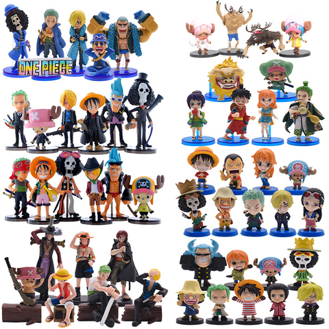 6 pièces/ensemble Anime une pièce figurines PVC Action modèle poupées figurine jouets mignon Luffy Nami Zoro Collection Brinquedos ensemble complet offre spéciale ► Photo 1/6