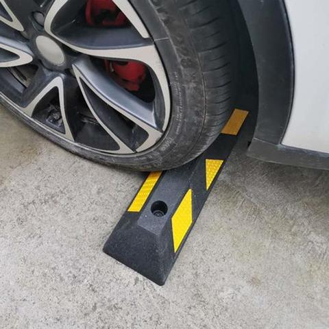 Butoir de roues de stationnement en caoutchouc pour voiture, 1 pièce, pour plancher de Garage, camions, remorques, chariots élévateurs, accessoires ► Photo 1/6