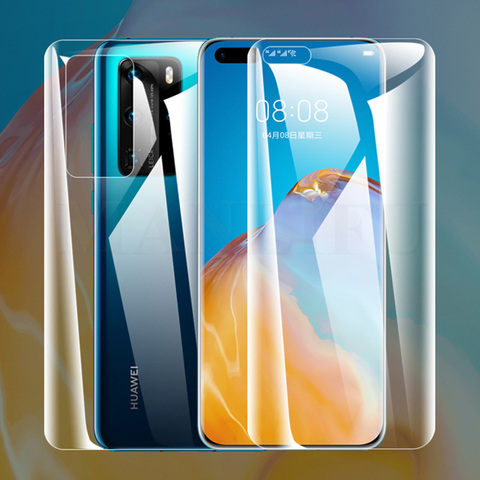 Protecteur d'écran 3D, Film Hydrogel avant et arrière pour Huawei P30 P40 Lite Honor 20 P40 Pro View 20 P Smart Pro 2022 ► Photo 1/6