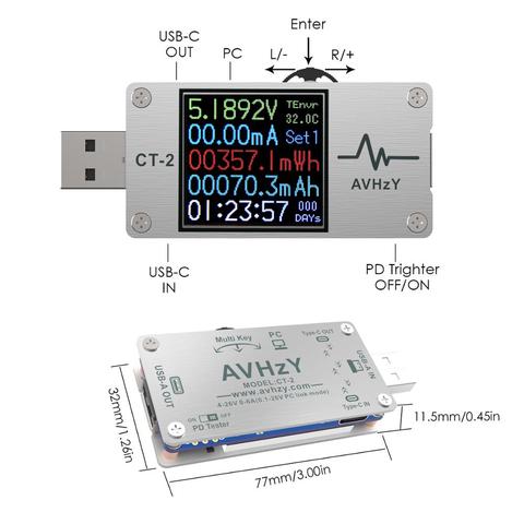 AVHzY – multimètre numérique USB, testeur de courant, détecteur de tension, DC 26V 6A, vitesse de Test du chargeur ► Photo 1/4