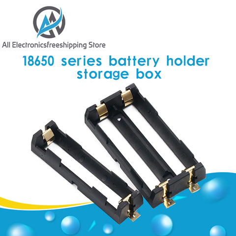 1x2x18650 série Batteries boîte de support mallette de rangement conteneur avec broches en Bronze livraison directe ► Photo 1/6