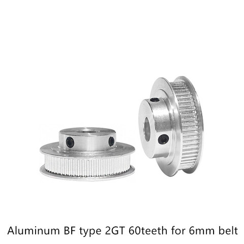 Poulie de distribution à 60 dents GT2, alésage de 5mm 6.35mm 8mm 10mm 12mm 14mm pour largeur de ceinture 6mm utilisé dans la poulie linéaire 2GT 60 dents 60 T ► Photo 1/6