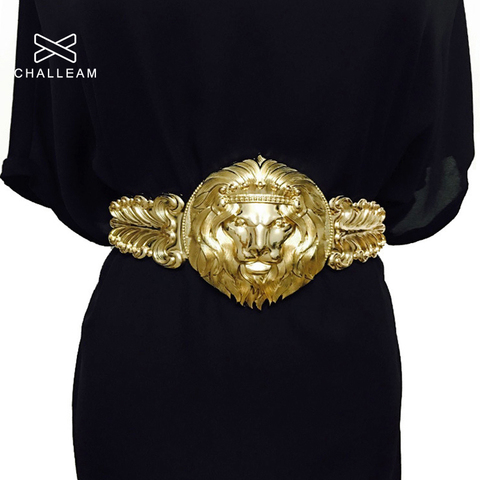 Or ceinturons De Mode de Femmes En Métal ceinture large Femelle De Luxe Marque Designer Dames Ceinture Élastique Pour la Robe 08 ► Photo 1/6