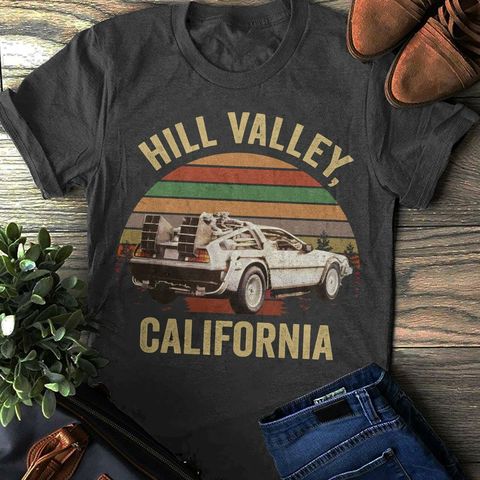 T-shirt de Hill Valley, T-shirt de retour vers le futur, en coton pour homme, classique, Marty Mcfly, Hill Valley ► Photo 1/2