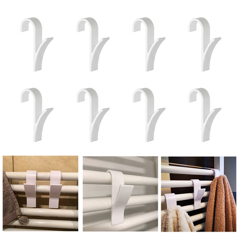 Cintres de qualité supérieure pour radiateur serviettes, support de bain blanc, support de crochet pièces ► Photo 1/6