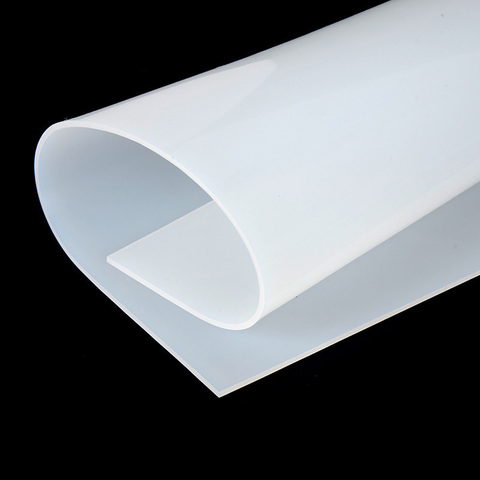 Feuille de caoutchouc de Silicone transparente, 0.1mm- 5mm, 500mm largeur 500mm longueur Film de Silicone Transparent ► Photo 1/4