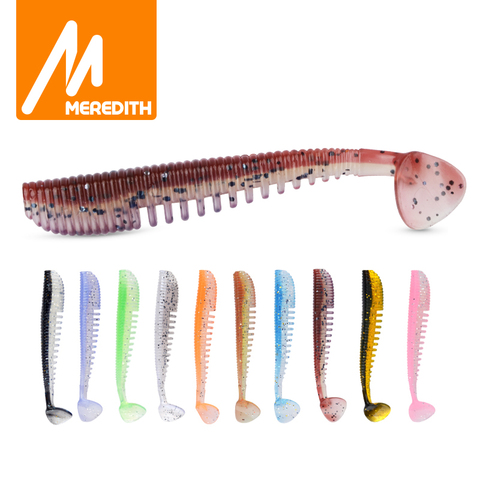 MEREDITH Awaruna leurres de pêche 8cm 9.5cm 13cm leurres souples de pêche appâts artificiels brochet alose carpe Silicone Wobbler vairon ► Photo 1/6