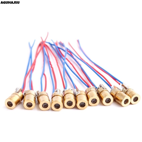 Module de Diode de point Laser réglable, Mini pointeur Laser à tête en cuivre à vue rouge 5V 650nm 5mW 1 pièce ► Photo 1/5