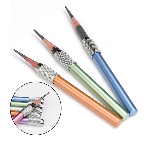 Extension de Crayon en spirale à une tête en métal, 1 pièce, pour croquis d'art, outils de peinture pour étudiants, papeterie scolaire ► Photo 1/5