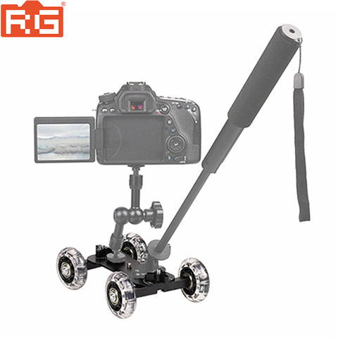 Mobile roulant coulissant Dolly stabilisateur patineur curseur bras magique caméra Rail support photographie voiture pour Canon Nikon GoPro 7 6 ► Photo 1/6