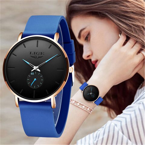 LIGE nouveau Rose or femmes montre affaires Quartz montre haut pour femme marque de luxe femme montre-bracelet femmes fille horloge Relogio Feminin ► Photo 1/6