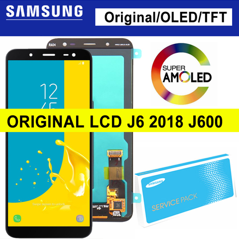 5.6 ''OLED/TFT/Super AMOLED pour Samsung Galaxy J6 2022 J600F J600 LCD écran tactile numériseur assemblée pièces de réparation ► Photo 1/5
