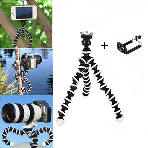 Mini trépied pieuvre Flexible pour iPhone Xiaomi Huawei, pour Gopro 9 8 7 Dji, accessoire d'appareil photo avec Clip de téléphone ► Photo 1/6