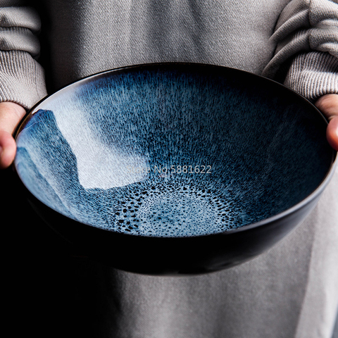 Bol rétro en porcelaine de 7.6 pouces, en céramique émaillée pour le riz, la soupe, les nouilles, les céréales, les salades et les Desserts, de Style japonais ► Photo 1/6