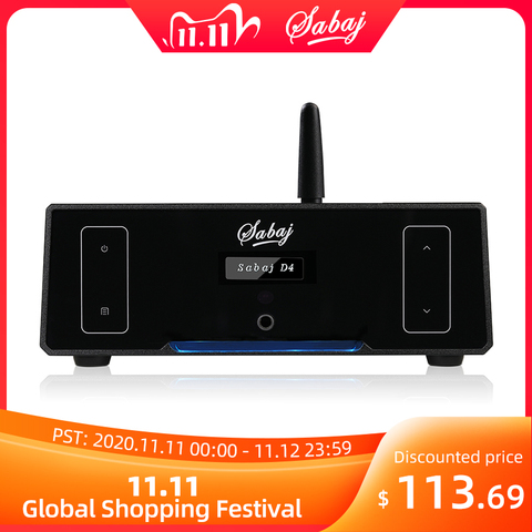 Sabaj D4 HIFI Audio DAC & AMP DSD512 PCM768 AK4452 * 2 BT4.2 prise en charge de l'amplificateur casque Bluetooth optique Coaxial entrée USB ► Photo 1/6