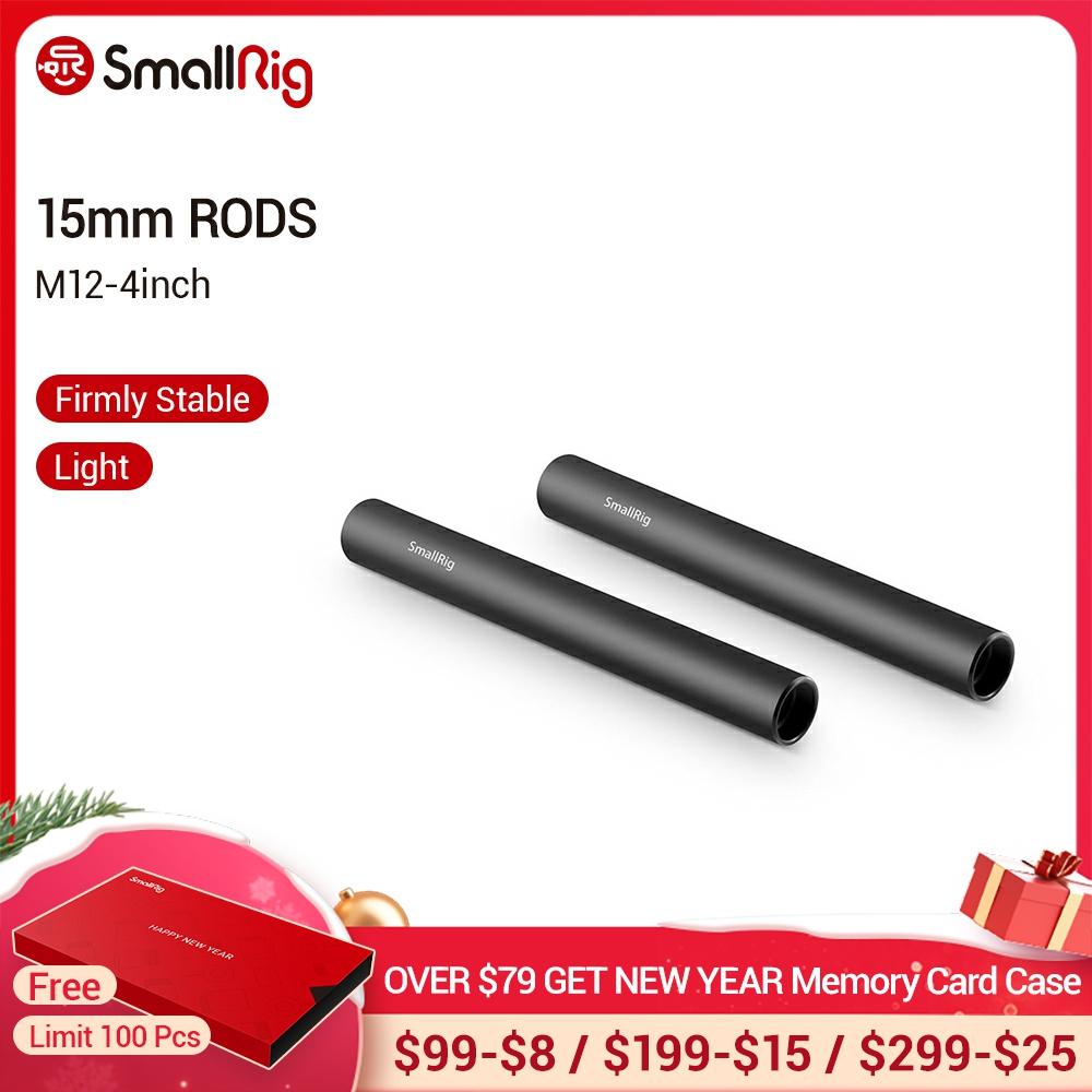 SmallRig – tiges de Rail de caméra en alliage d'aluminium de 15mm, 10cm, 4 pouces, ensemble de 2 pièces de haute qualité-1049 ► Photo 1/6