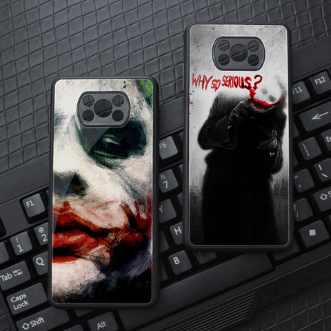 Joker Heath rebord caméra Protection téléphone étuis pour Xiaomi POCO M3 X3 NFC F2 Pro X2 Anti-chute Unique couverture arrière hommes dur noir ► Photo 1/6