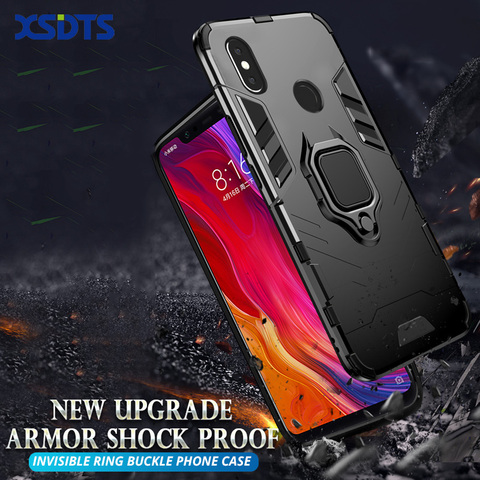 Armure étui anti-choc pour Xiaomi Pocophone F1 F2 X2 X3 Nfc M2 Pro MI9 MI8 SE MI Play 8 9 5X 6X A1 A2 A3 Lite PC + Coque de protection en TPU ► Photo 1/6