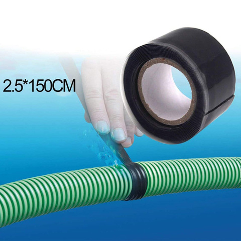 2.5x150cm universel Super fort Fiber étanche Silicone ruban auto-adhésif arrêt fuites joint réparation ruban auto-fusible fil ruban ► Photo 1/6