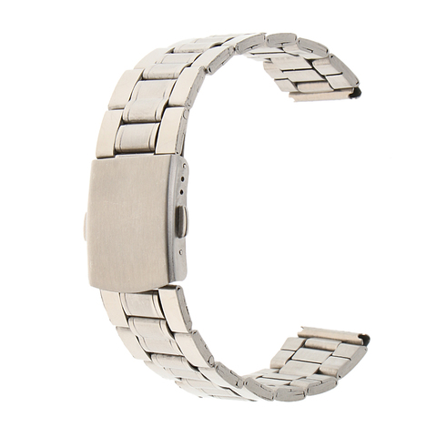 Bracelets de montre en acier inoxydable massif brossé argent lourd 18mm 20mm 22mm ► Photo 1/5