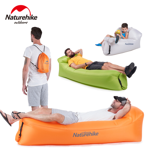 Naturerandonnée canapé gonflable extérieur Air canapé Portable Lamzac soleil chaise longue gonflable sauter chaise paresseux sac banane Air lit pouf ► Photo 1/6