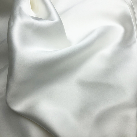 Fournitures de couture en Satin 100% soie, blanc, écharpe en Satin blanc, 1 mètre, accessoires de vêtement, charmes en soie Pure ► Photo 1/6