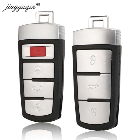 Jingyuqin-coque pour clé télécommande intelligente à 3/4 boutons, pour voiture VW Passat B6 3C B7, Magotan CC ► Photo 1/5