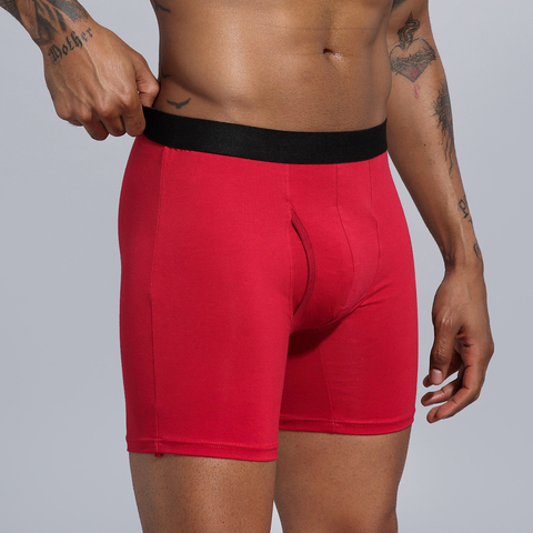 Sous-vêtements hommes boxeurs longs vêtements pour hommes hommes Shorts coton homme culottes Boxershorts boxer hombre ropa intérieur hombre ► Photo 1/6
