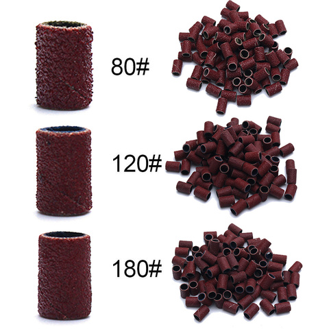 80 #120 #180 # Machine à ongles électrique mèches de perceuse à ongles bandes de ponçage d'art d'ongle UV Gel dissolvant de vernis acrylique pour outil accessoire d'ongle ► Photo 1/6